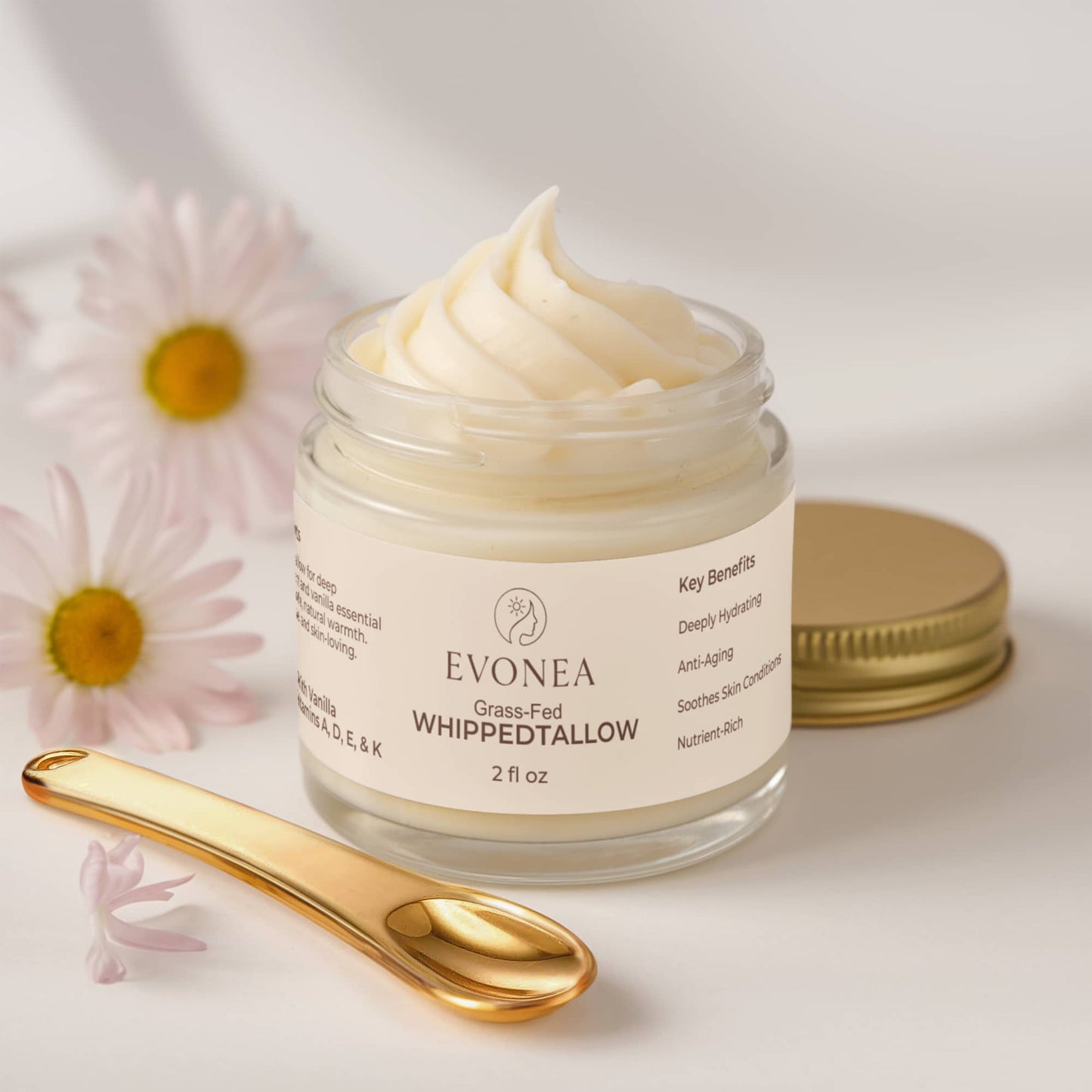 Whipped Grass-Fed Tallow Balm with Vanilla Bean